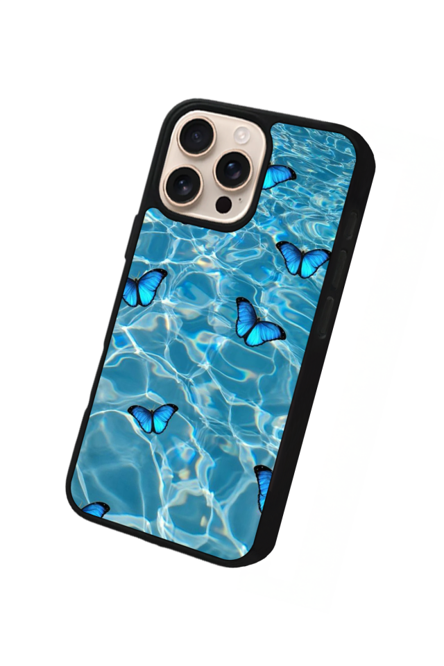 iPhone 14 Pro Max Uyumlu Kelebek Tasarımlı Glossy Premium Kılıf