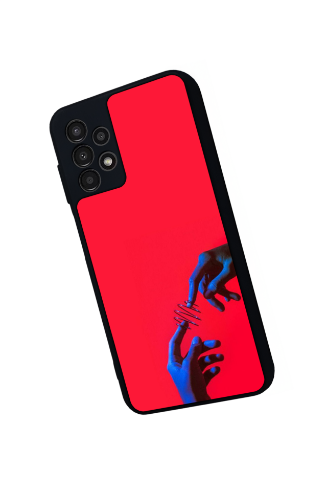 Samsung Galaxy A13 Uyumlu Kirmizi Tasarımlı Glossy Premium Kılıf