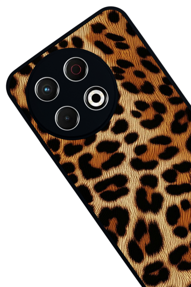 Tecno Spark 30 Pro Uyumlu Leopar Tasarımlı Glossy Premium Kılıf
