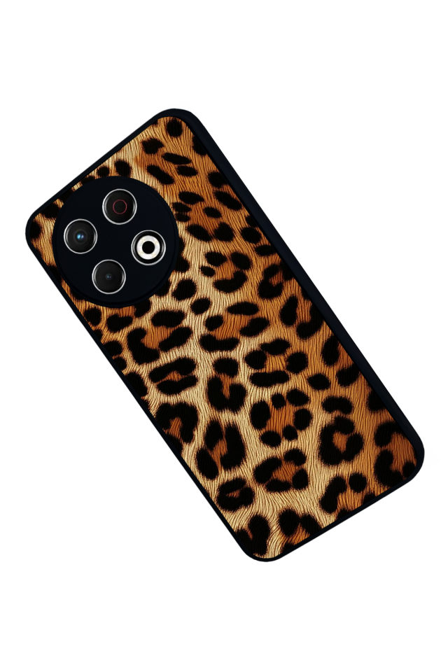 Tecno Spark 30 Pro Uyumlu Leopar Tasarımlı Glossy Premium Kılıf