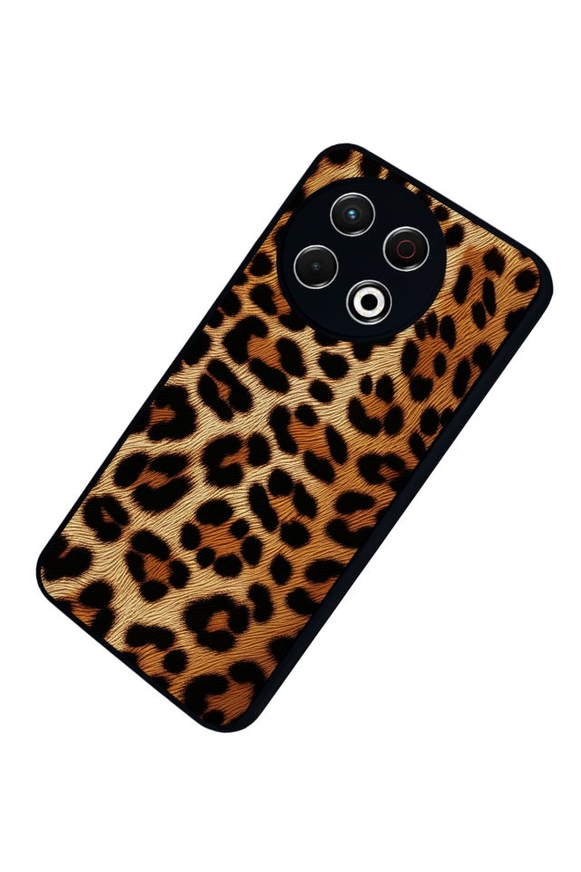 Tecno Spark 30 Pro Uyumlu Leopar Tasarımlı Glossy Premium Kılıf