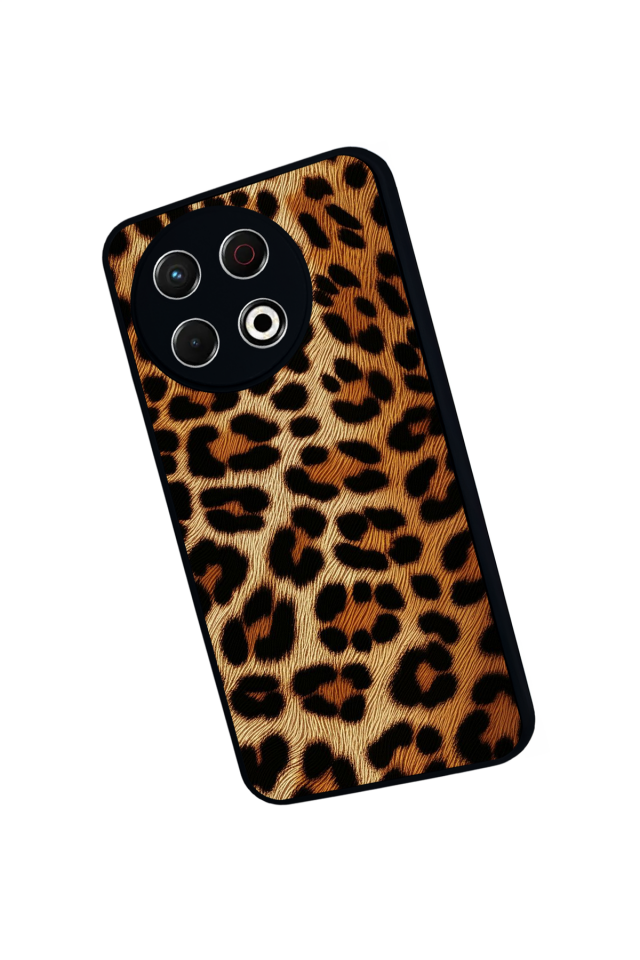 Tecno Spark 30 Pro Uyumlu Leopar Tasarımlı Glossy Premium Kılıf