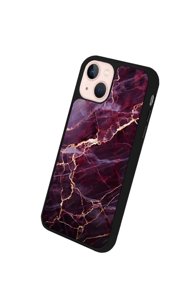 iPhone 13/14 Uyumlu Mermer Marble Tasarımlı Glossy Premium Kılıf