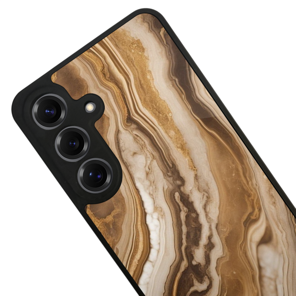 Samsung Galaxy S25 Uyumlu Mermer Marble Tasarımlı Glossy Premium Kılıf