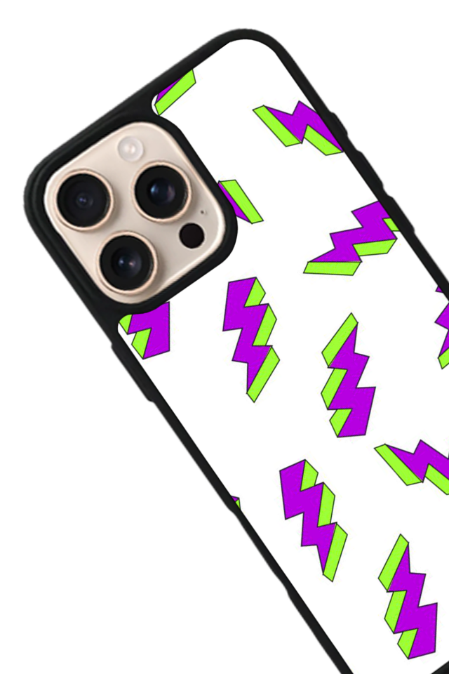 iPhone 16 Pro Max Uyumlu Simsek Tasarımlı Glossy Premium Kılıf