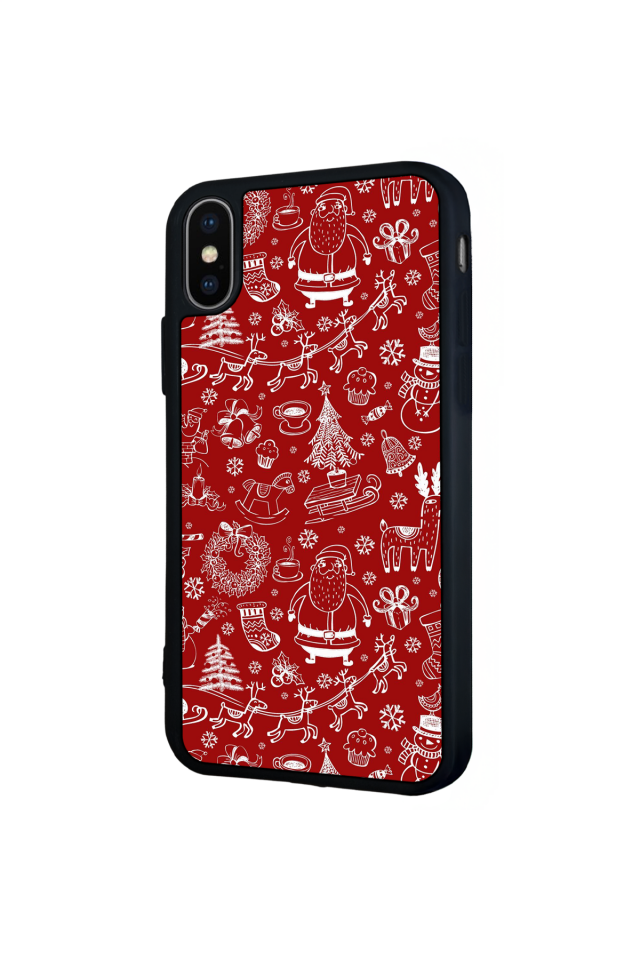 iPhone X/ XS Uyumlu Yilbasi Christmas Tasarımlı Glossy Premium Kılıf