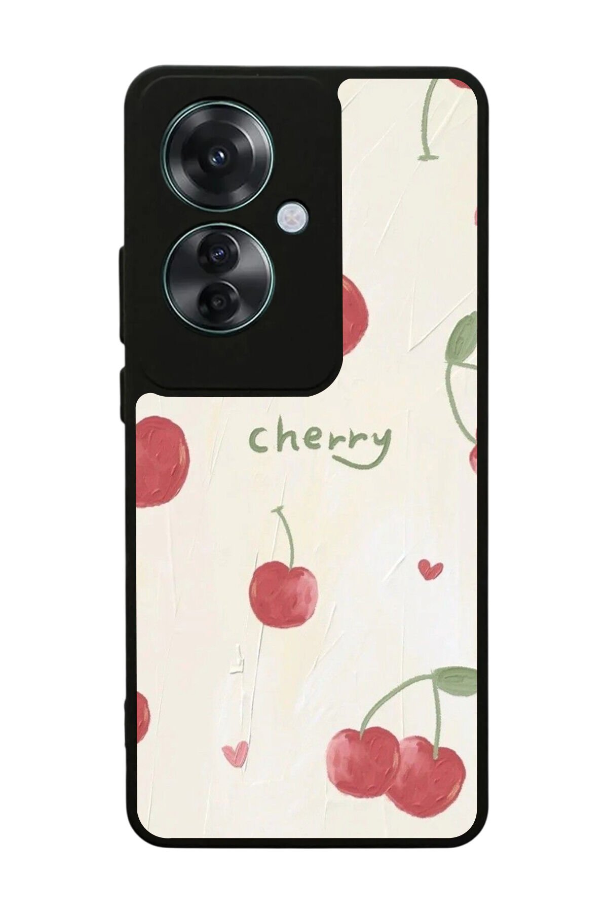 Oppo Reno 11F Uyumlu Kiraz Tasarımlı Glossy Premium Kılıf