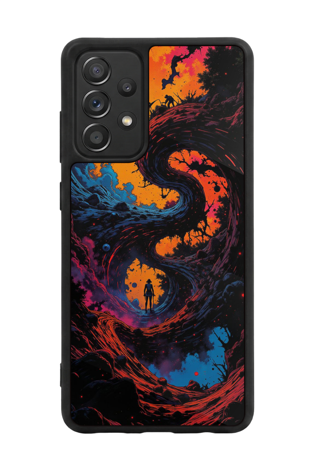 Samsung Galaxy A72 Uyumlu Abstract Tasarımlı Glossy Premium Kılıf