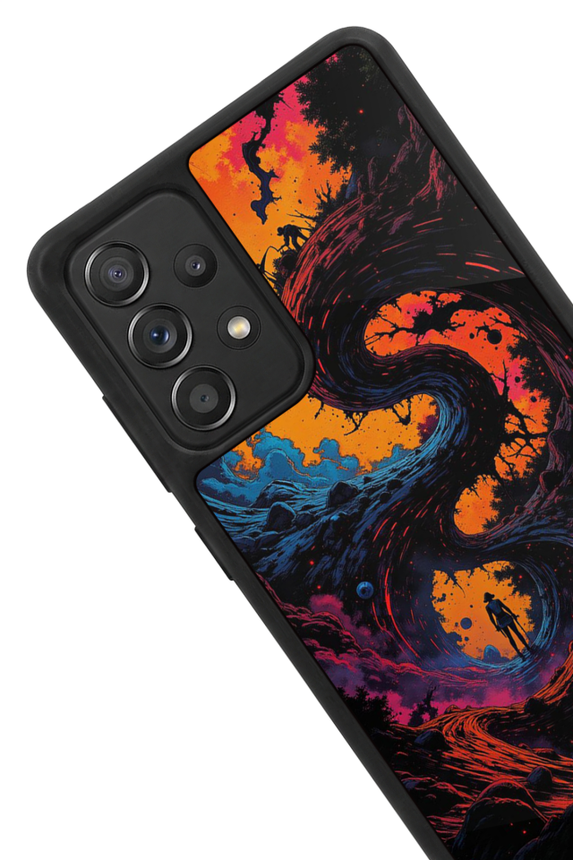 Samsung Galaxy A72 Uyumlu Abstract Tasarımlı Glossy Premium Kılıf
