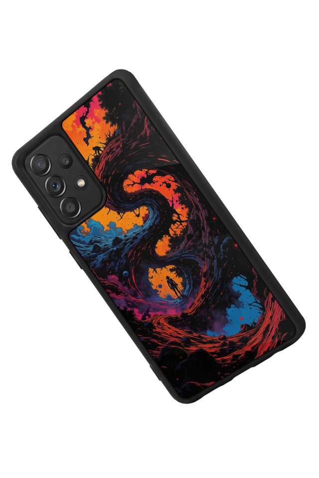 Samsung Galaxy A72 Uyumlu Abstract Tasarımlı Glossy Premium Kılıf
