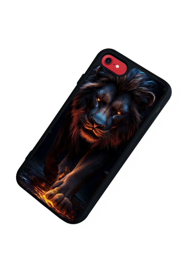 iPhone 7 Uyumlu Aslan Tasarımlı Glossy Premium Kılıf
