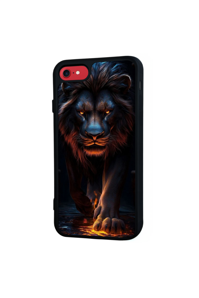 iPhone 7 Uyumlu Aslan Tasarımlı Glossy Premium Kılıf