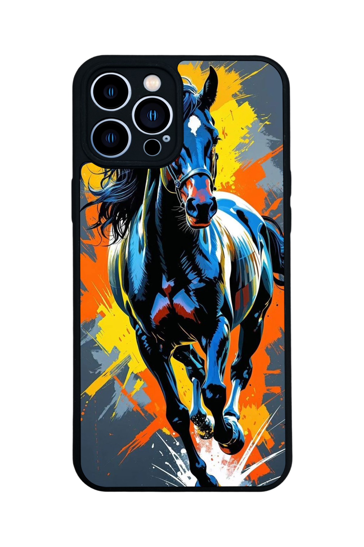 iPhone 12 Pro Max Uyumlu At Horse Tasarımlı Glossy Premium Kılıf