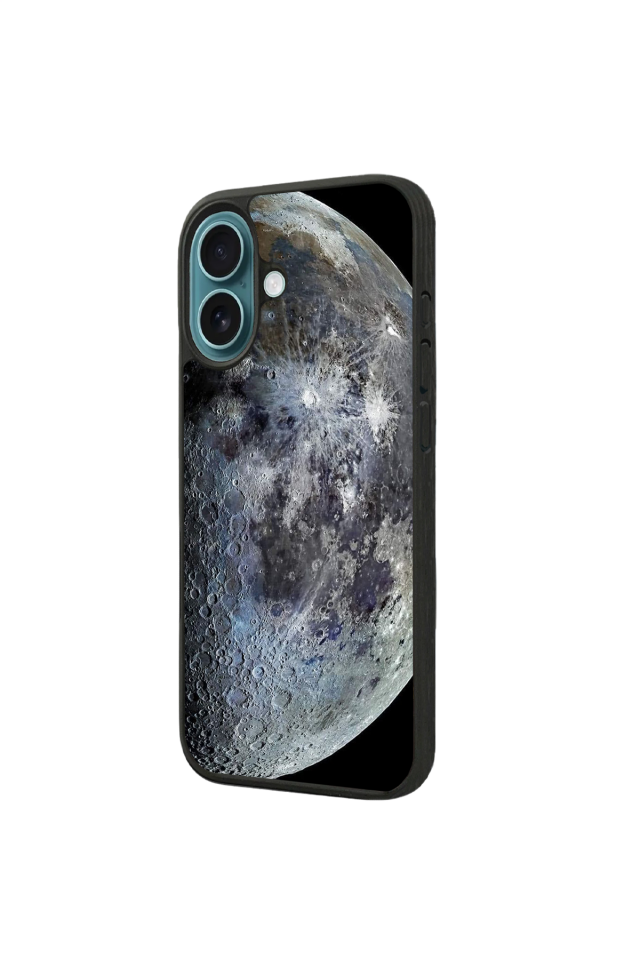 iPhone 16 Uyumlu Ay Tasarımlı Glossy Premium Kılıf