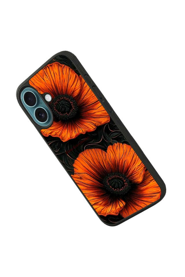 iPhone 16 Plus Uyumlu Botanik Tasarımlı Glossy Premium Kılıf