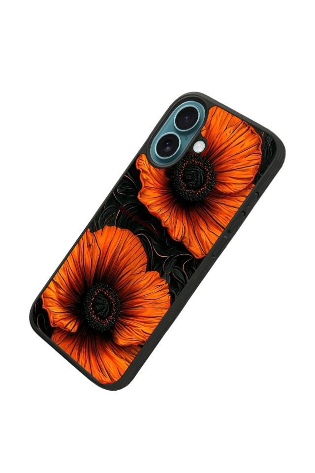 iPhone 16 Plus Uyumlu Botanik Tasarımlı Glossy Premium Kılıf