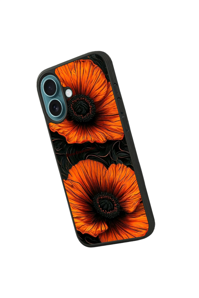 iPhone 16 Plus Uyumlu Botanik Tasarımlı Glossy Premium Kılıf