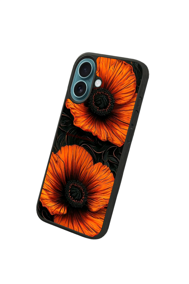 iPhone 16 Plus Uyumlu Botanik Tasarımlı Glossy Premium Kılıf