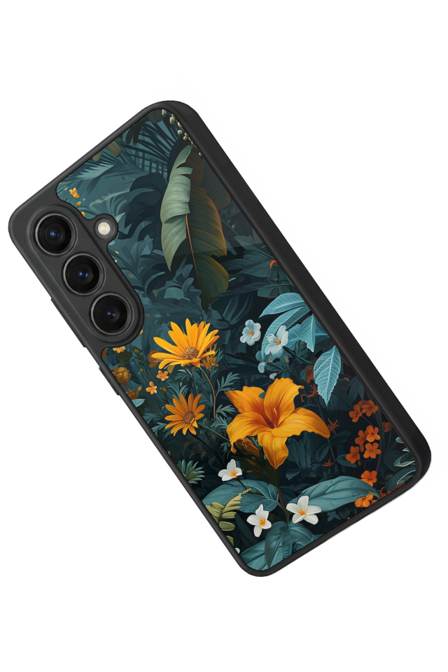 Samsung Galaxy S26 Uyumlu Botanik Tasarımlı Glossy Premium Kılıf