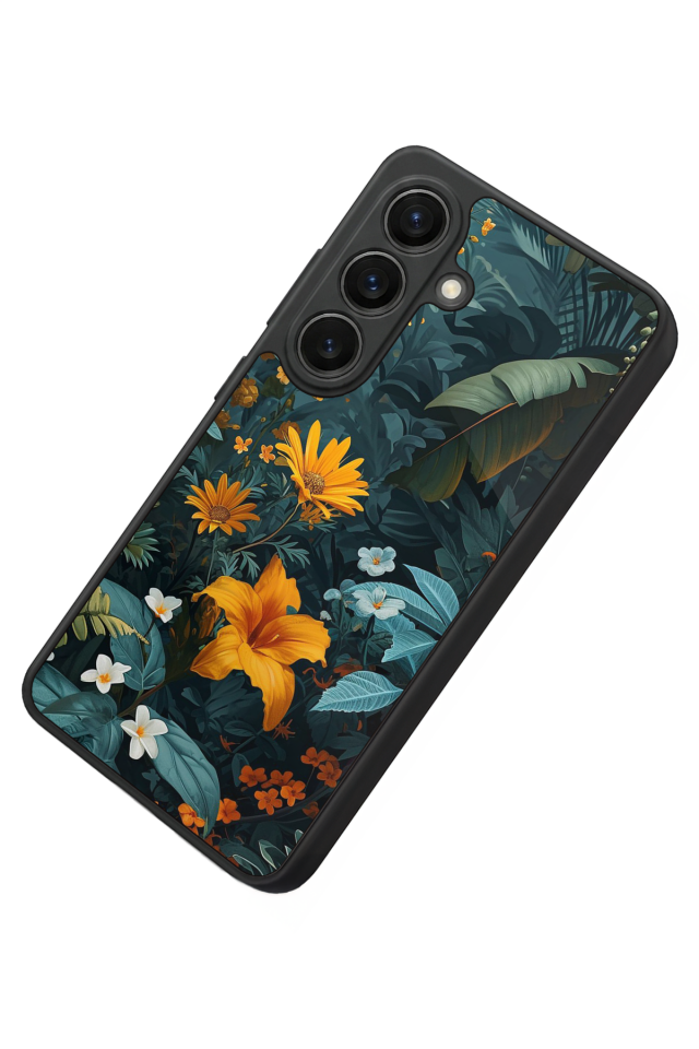 Samsung Galaxy S26 Uyumlu Botanik Tasarımlı Glossy Premium Kılıf