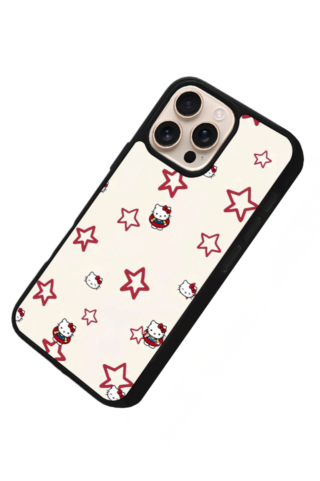 iPhone 16 Pro Uyumlu HelloKitty Tasarımlı Glossy Premium Kılıf