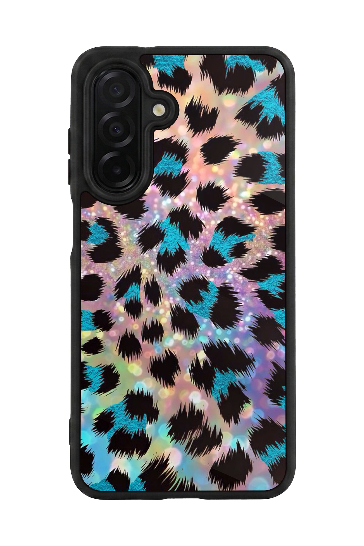 Samsung Galaxy A56 Uyumlu Hologram Leopar Tasarımlı Glossy Premium Kılıf