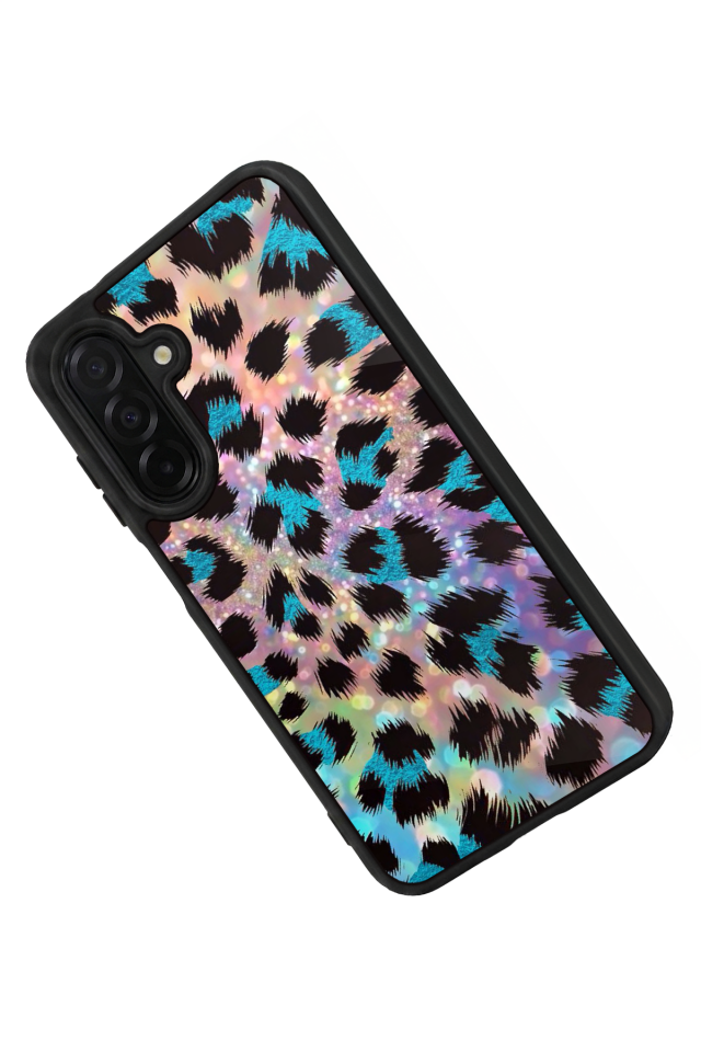 Samsung Galaxy A56 Uyumlu Hologram Leopar Tasarımlı Glossy Premium Kılıf