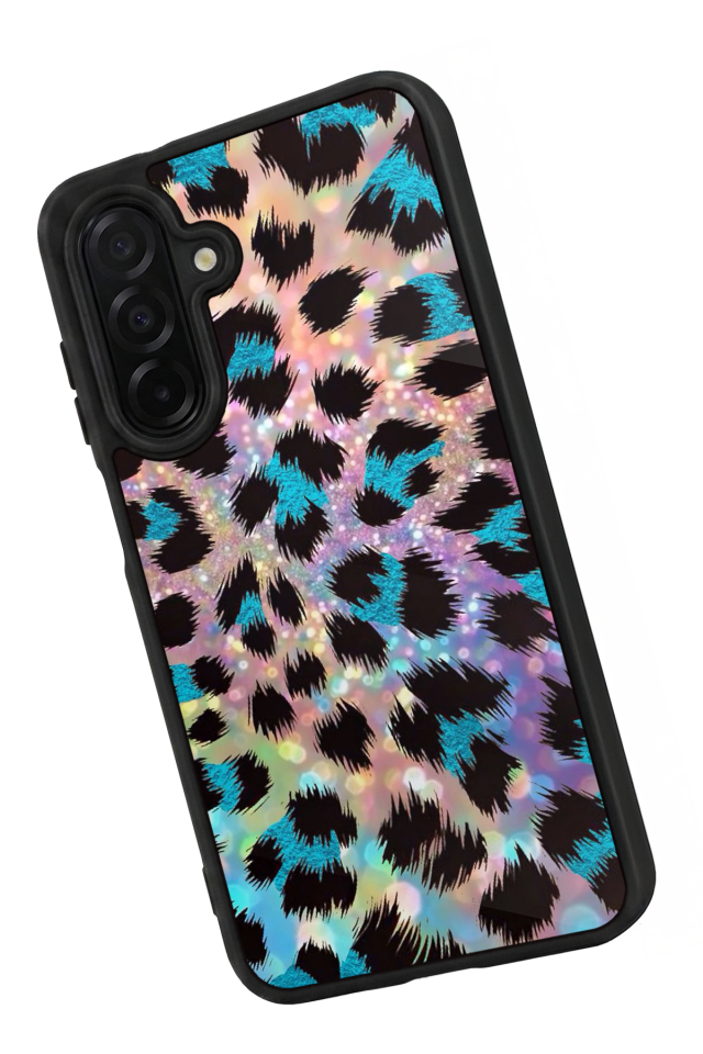 Samsung Galaxy A56 Uyumlu Hologram Leopar Tasarımlı Glossy Premium Kılıf