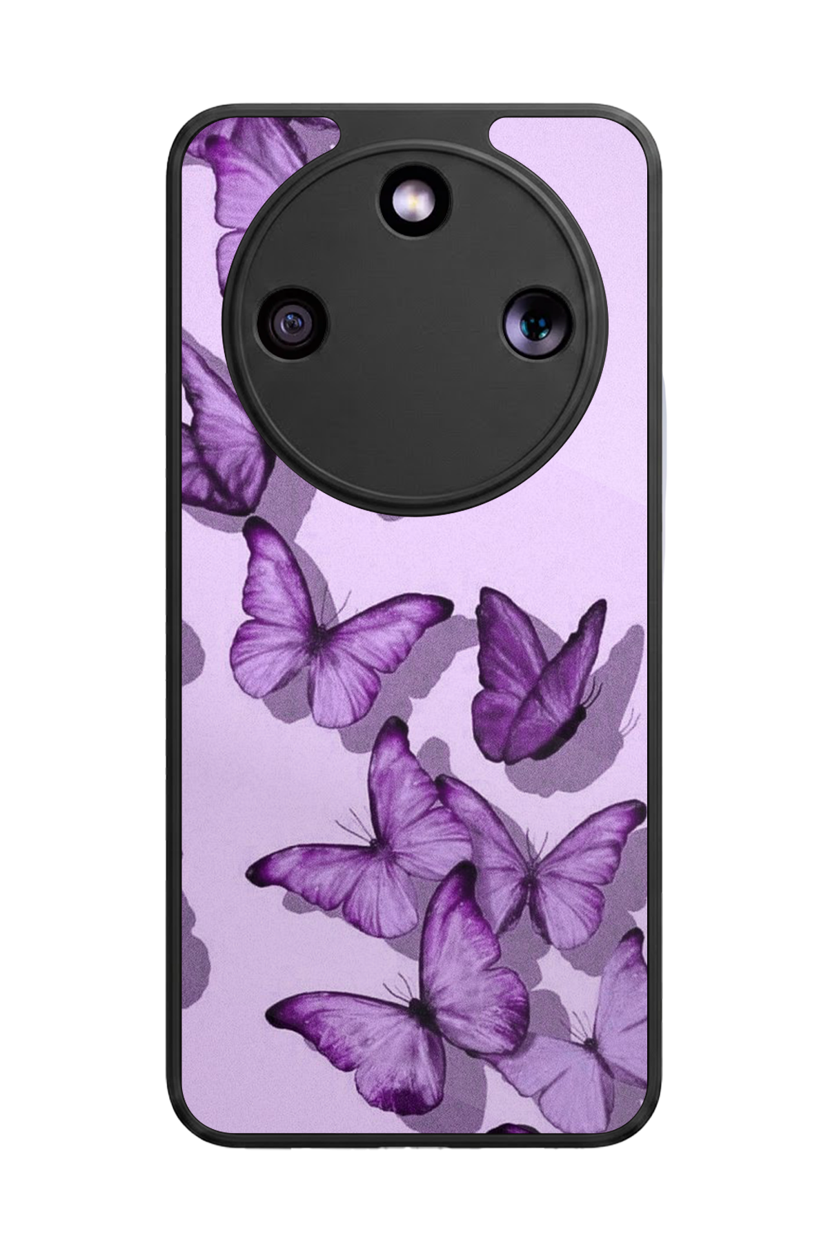 Honor Magic 8 Lite Uyumlu Kelebek Tasarımlı Glossy Premium Kılıf