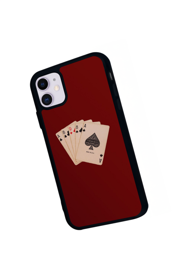 iPhone 11 Uyumlu Kirmizi Tasarımlı Glossy Premium Kılıf
