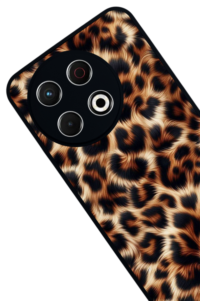 Tecno Spark 30 Pro Uyumlu Leopar Tasarımlı Glossy Premium Kılıf