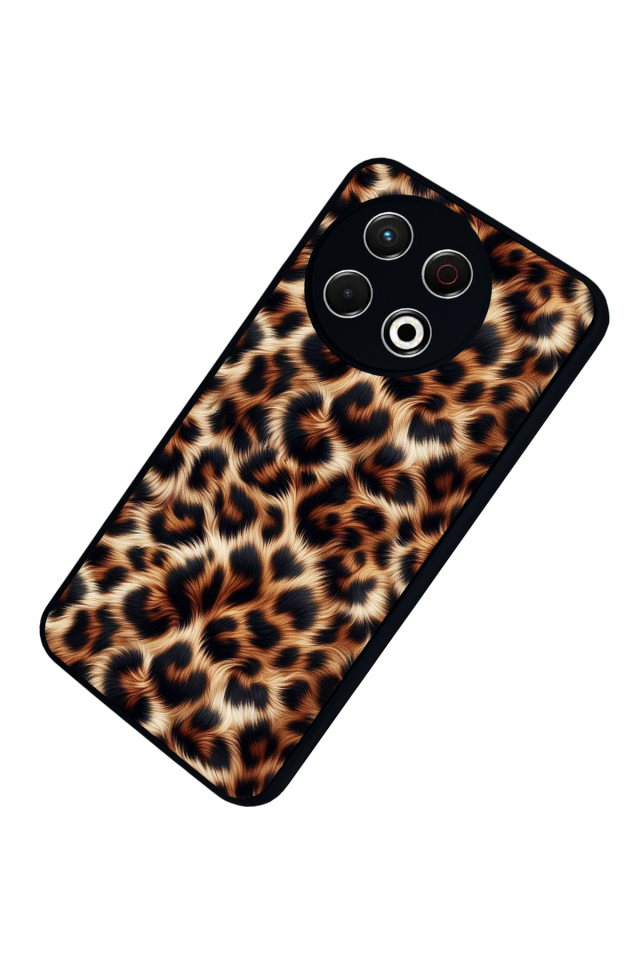 Tecno Spark 30 Pro Uyumlu Leopar Tasarımlı Glossy Premium Kılıf