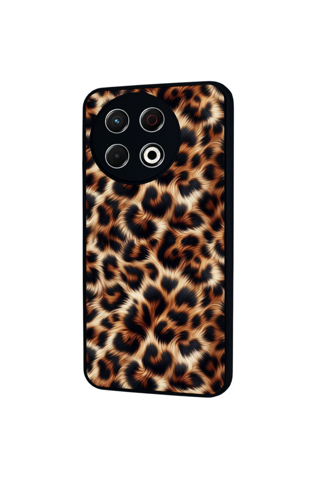 Tecno Spark 30 Pro Uyumlu Leopar Tasarımlı Glossy Premium Kılıf