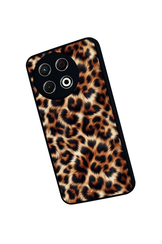 Tecno Spark 30 Pro Uyumlu Leopar Tasarımlı Glossy Premium Kılıf
