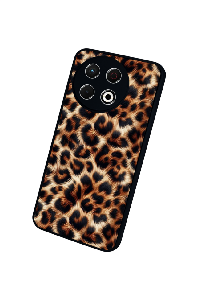 Tecno Spark 30 Pro Uyumlu Leopar Tasarımlı Glossy Premium Kılıf