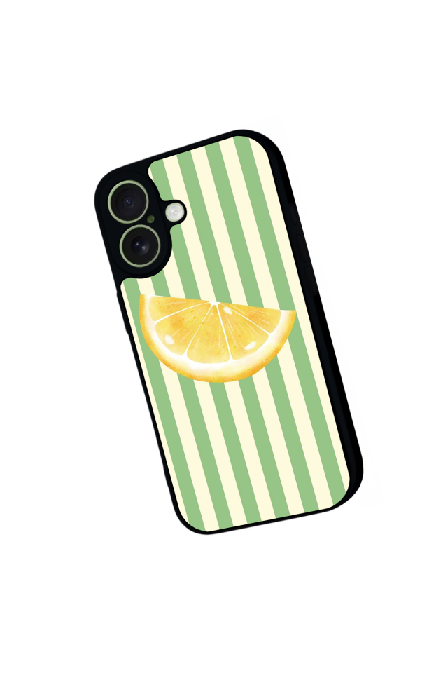 iPhone 17 Uyumlu Limon Tasarımlı Glossy Premium Kılıf