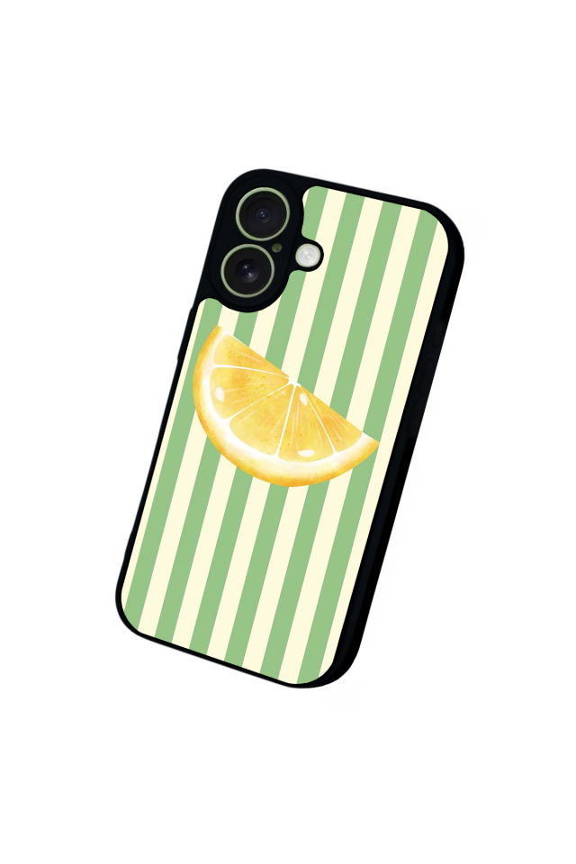iPhone 17 Uyumlu Limon Tasarımlı Glossy Premium Kılıf