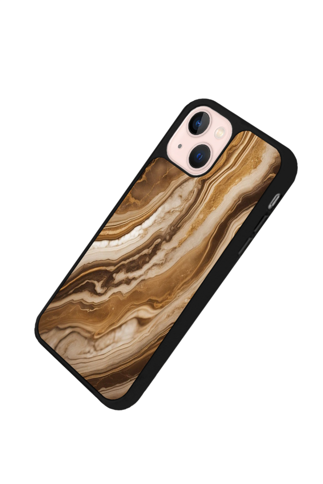 iPhone 13/14 Uyumlu Mermer Marble Tasarımlı Glossy Premium Kılıf