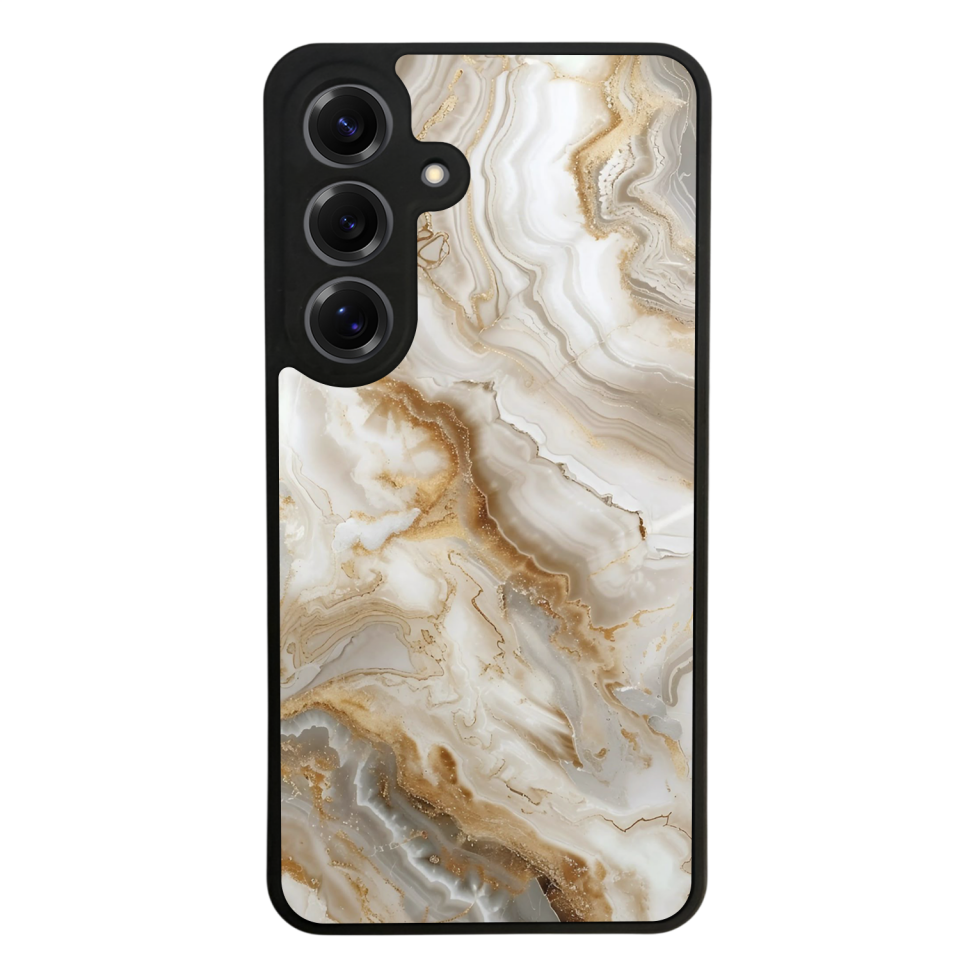 Samsung Galaxy S25 Uyumlu Mermer Marble Tasarımlı Glossy Premium Kılıf