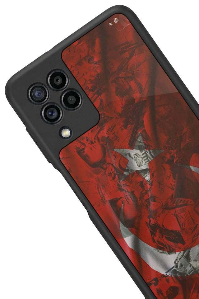 Samsung Galaxy M22 Uyumlu Türk Bayragi Tasarımlı Glossy Premium Kılıf