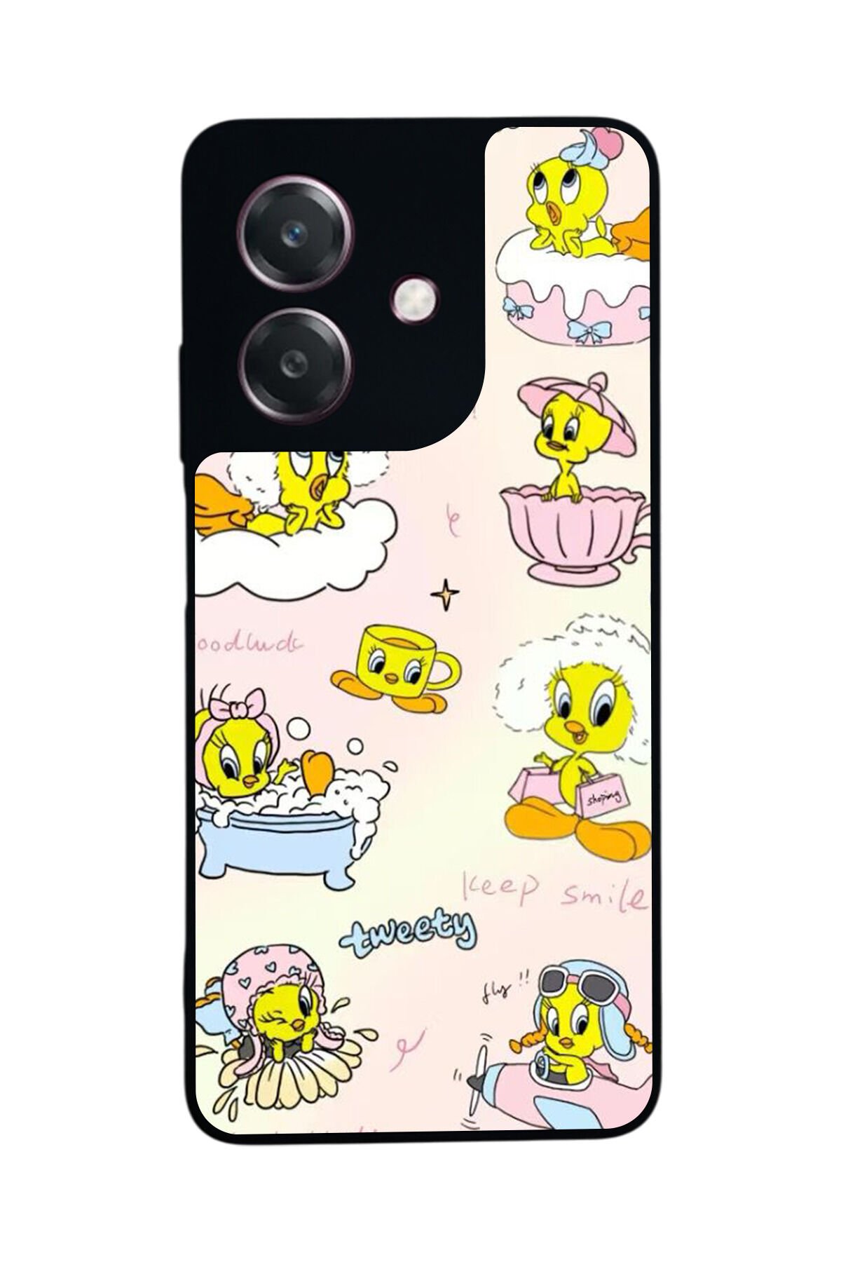 Oppo A3 5G Uyumlu Tweety Tasarımlı Glossy Premium Kılıf