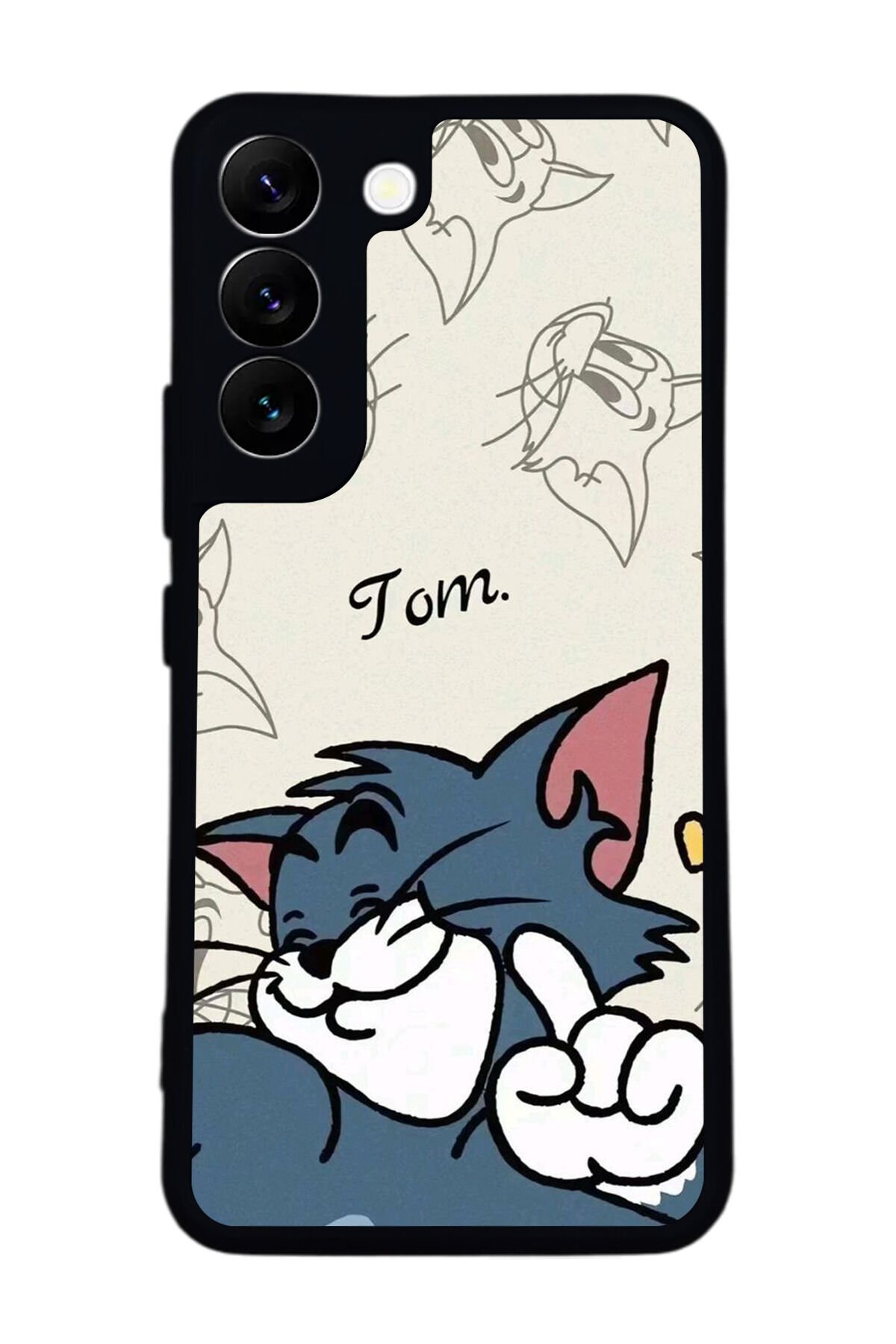 Samsung Galaxy S22 Uyumlu Tom And Jerry Tasarımlı Glossy Premium Kılıf