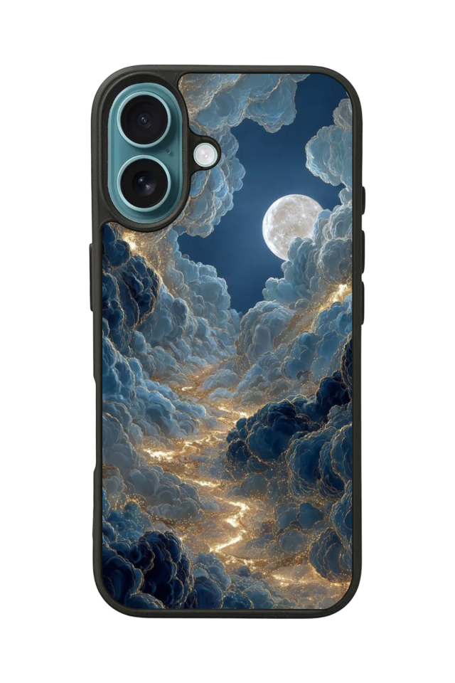 iPhone 16 Uyumlu Ay Tasarımlı Glossy Premium Kılıf