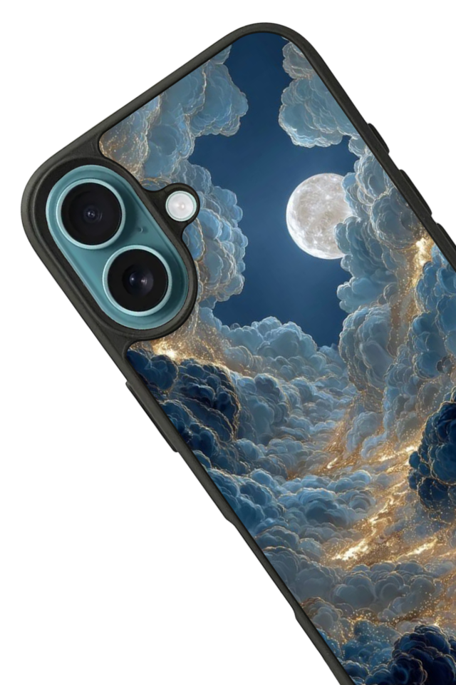 iPhone 16 Uyumlu Ay Tasarımlı Glossy Premium Kılıf