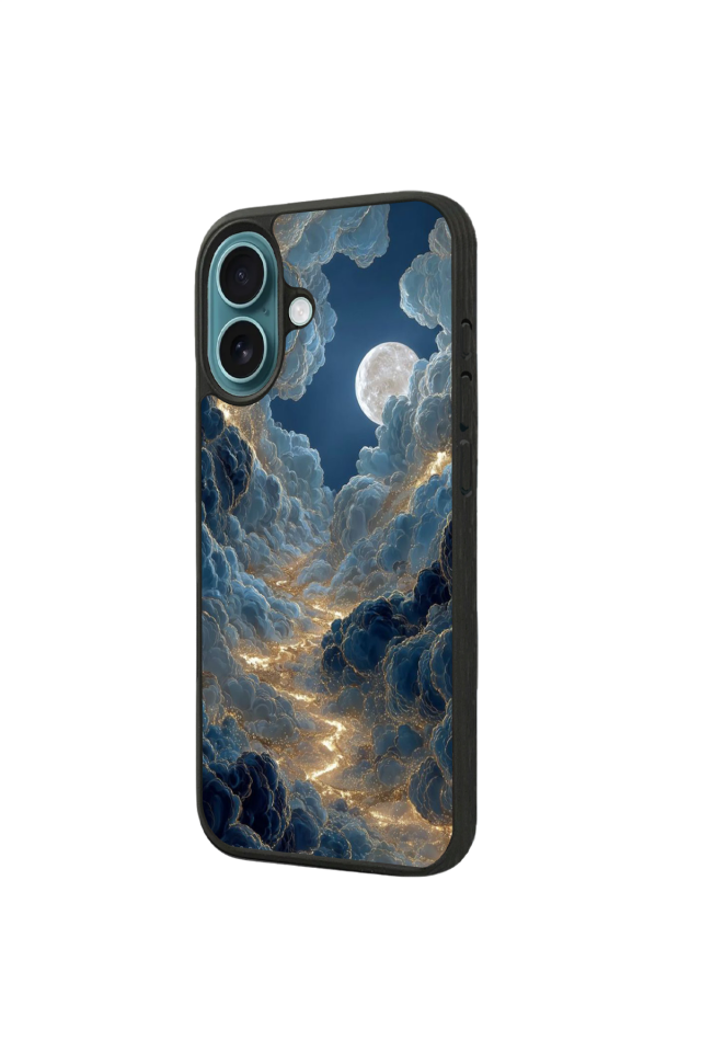 iPhone 16 Uyumlu Ay Tasarımlı Glossy Premium Kılıf