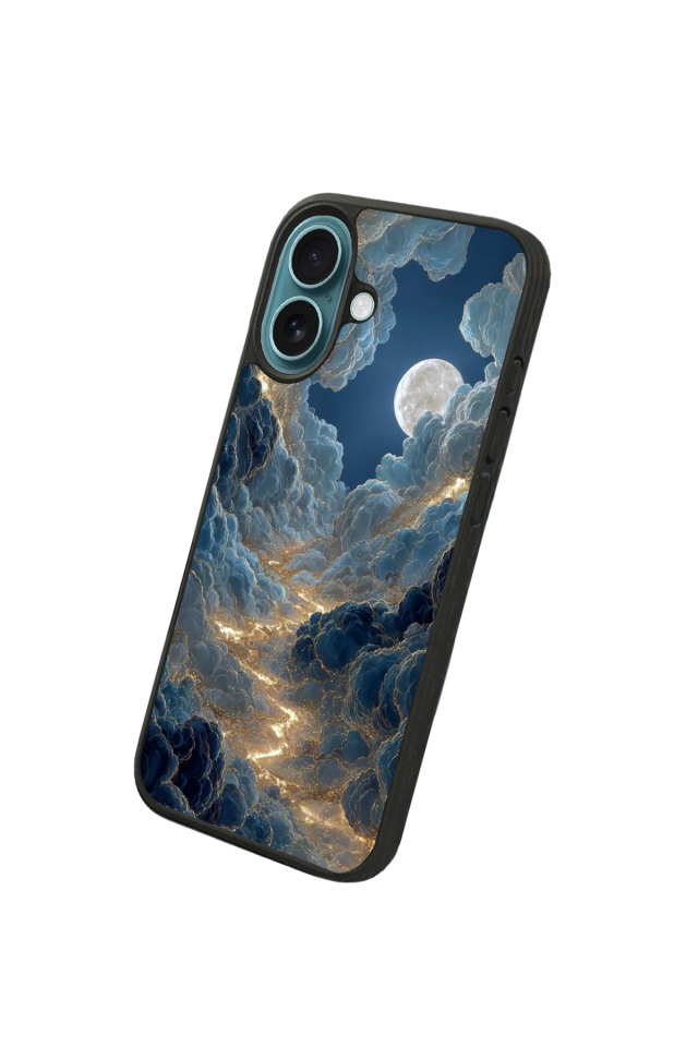 iPhone 16 Uyumlu Ay Tasarımlı Glossy Premium Kılıf