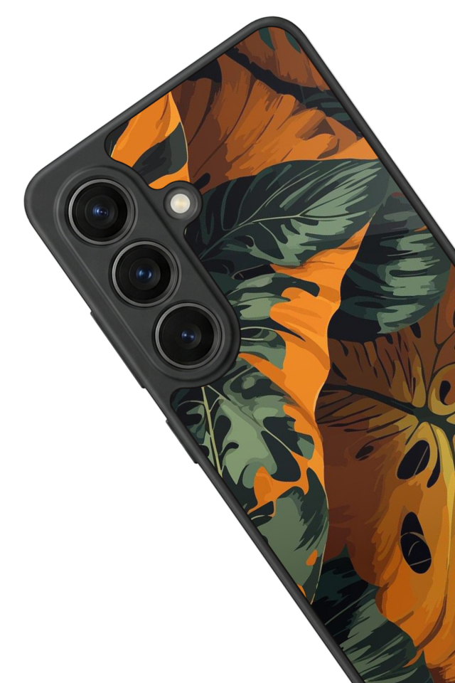 Samsung Galaxy S26 Uyumlu Botanik Tasarımlı Glossy Premium Kılıf