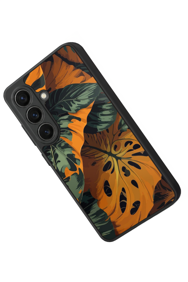 Samsung Galaxy S26 Uyumlu Botanik Tasarımlı Glossy Premium Kılıf