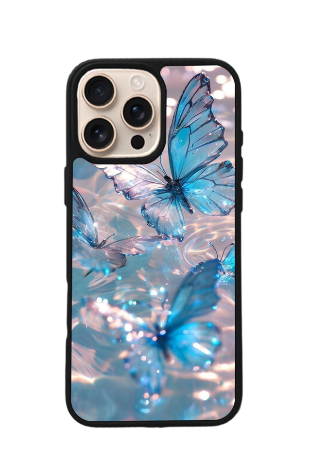 iPhone 14 Pro Max Uyumlu Kelebek Tasarımlı Glossy Premium Kılıf