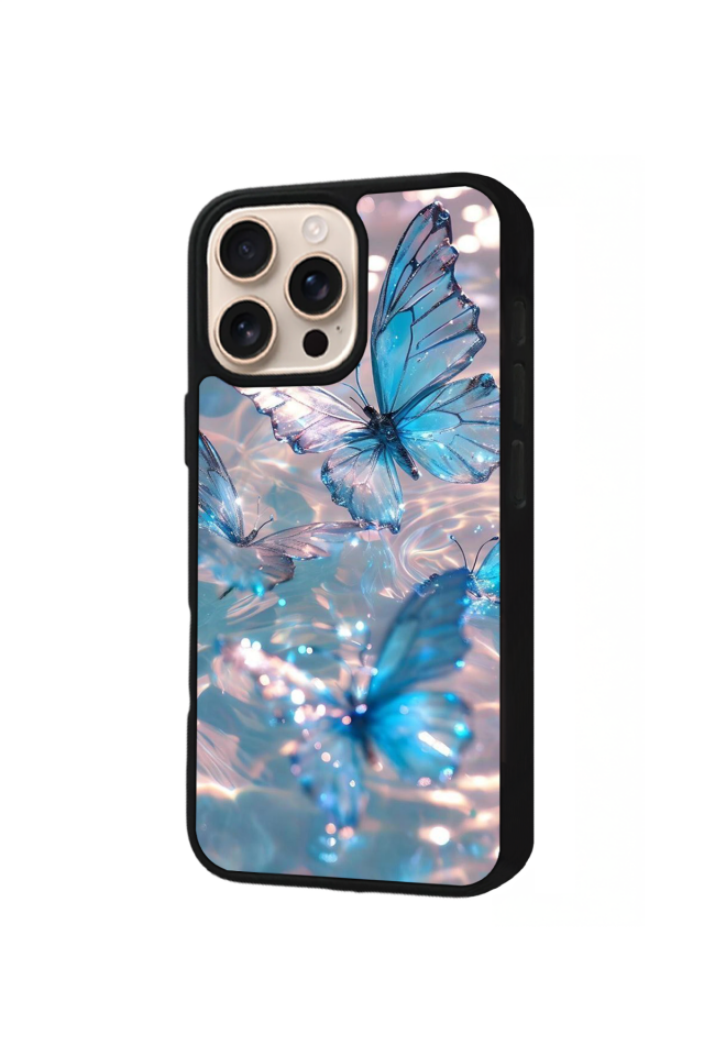 iPhone 14 Pro Max Uyumlu Kelebek Tasarımlı Glossy Premium Kılıf